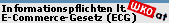 Informationspflicht lt. E-Commerce Gesetz